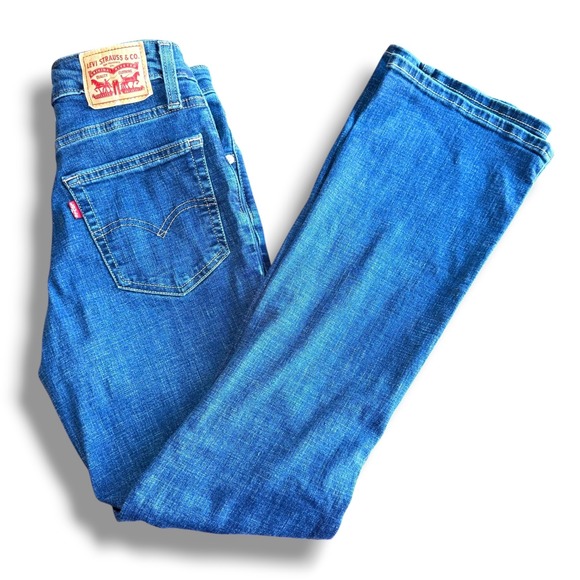 Levi's Women's 725 High Rise Bootcut Jeans Blue Stretch Denim Size 27x30 - Picture 1 of 14